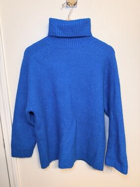 Zara Royal Blue Ribbed Turtleneck Sweater